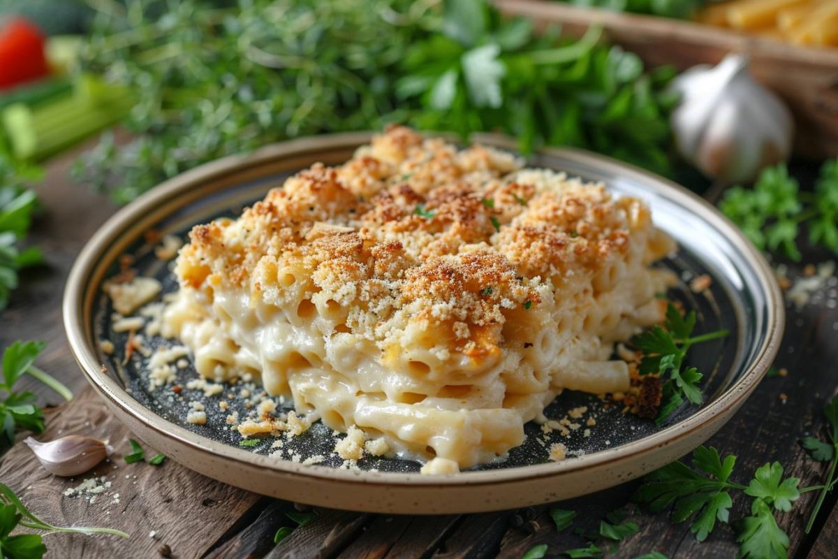 Un ingrédient surprenant pour un gratin de pâtes au fromage plus croustillant et doré