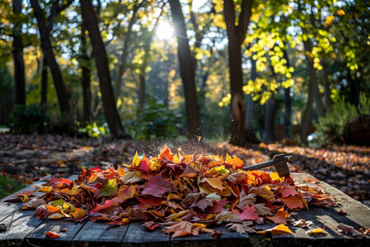 Utilisez vos feuilles mortes intelligemment : transformez-les en hachis pour votre jardin